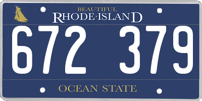 RI license plate 672379