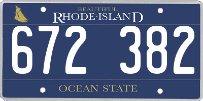 RI license plate 672382