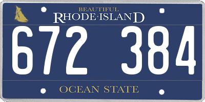RI license plate 672384