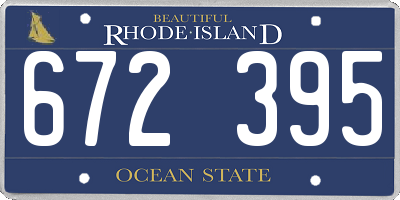 RI license plate 672395