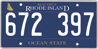 RI license plate 672397