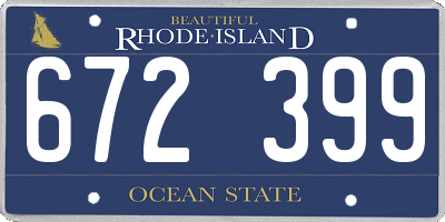RI license plate 672399
