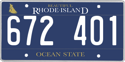 RI license plate 672401