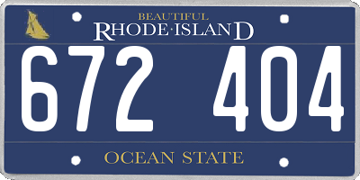 RI license plate 672404