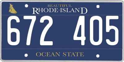 RI license plate 672405