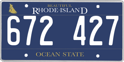 RI license plate 672427