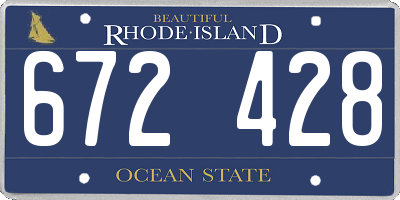 RI license plate 672428