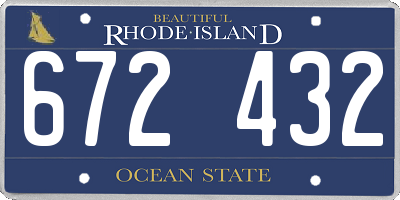 RI license plate 672432