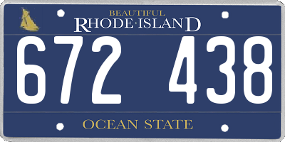 RI license plate 672438