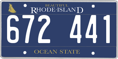 RI license plate 672441