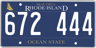 RI license plate 672444