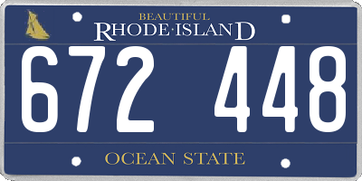 RI license plate 672448
