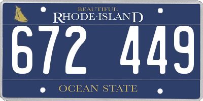 RI license plate 672449
