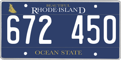 RI license plate 672450