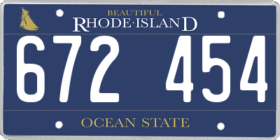 RI license plate 672454
