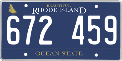 RI license plate 672459