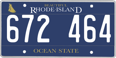 RI license plate 672464