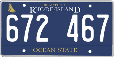 RI license plate 672467