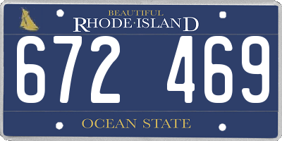 RI license plate 672469