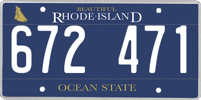 RI license plate 672471