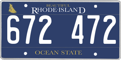 RI license plate 672472