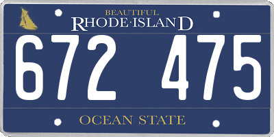 RI license plate 672475