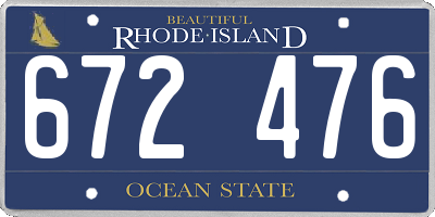 RI license plate 672476