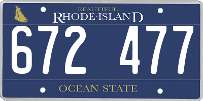 RI license plate 672477