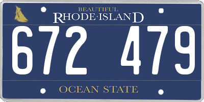 RI license plate 672479