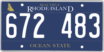 RI license plate 672483