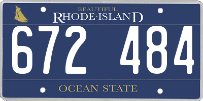 RI license plate 672484