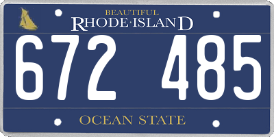 RI license plate 672485