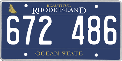 RI license plate 672486