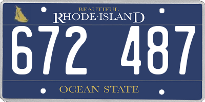 RI license plate 672487