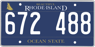 RI license plate 672488