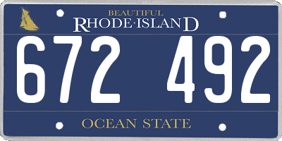 RI license plate 672492