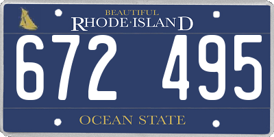 RI license plate 672495