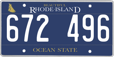 RI license plate 672496