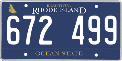 RI license plate 672499
