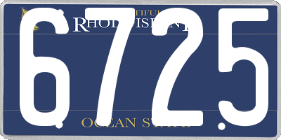 RI license plate 6725