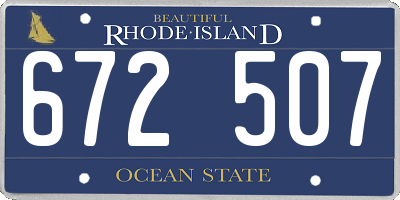 RI license plate 672507