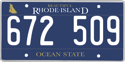 RI license plate 672509