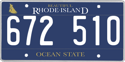 RI license plate 672510