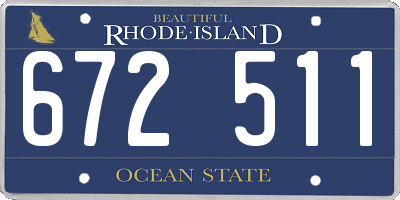 RI license plate 672511