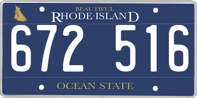RI license plate 672516
