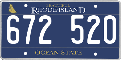 RI license plate 672520