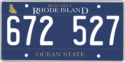 RI license plate 672527