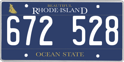RI license plate 672528