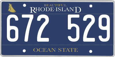 RI license plate 672529
