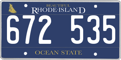 RI license plate 672535